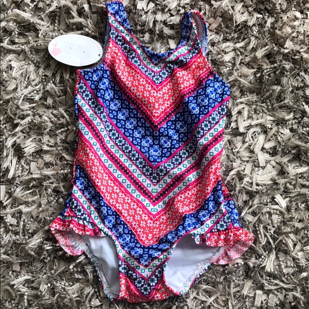NWT 3t bathing suit with leg ruffles